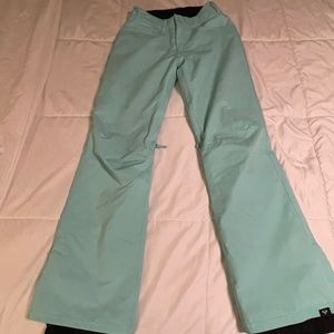 Women's ROXY Backyard insulated snowboard pants - Teal/Aqua Size SMALL